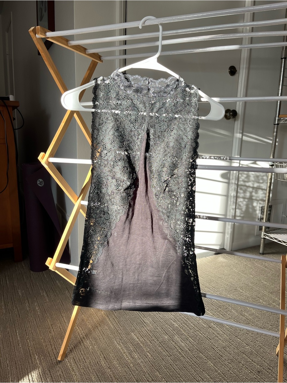 Vintage La Perla Tricot lace high neck tank top